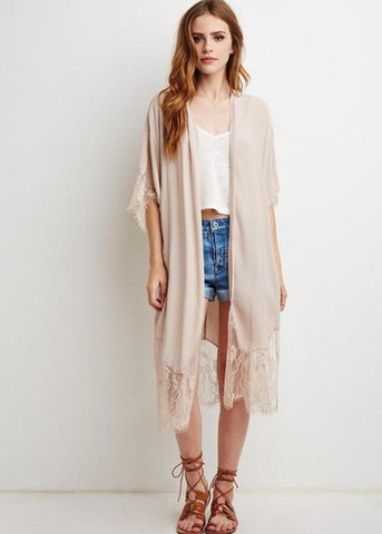 Eyelash Lace Kimono